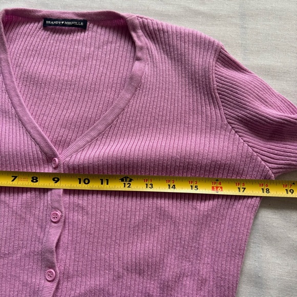 Brandy Melville Billie Cardigan Bubblegum Pink M | Cozy - Picture 4 of 6